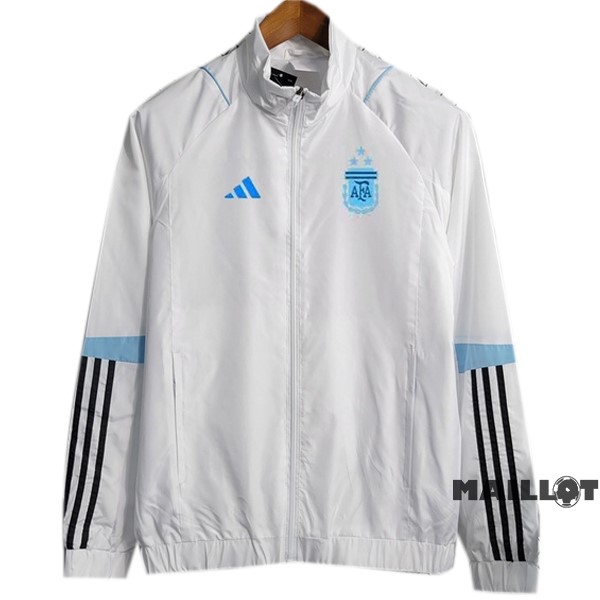 Foot Maillot Pas Cher Coupe Vent Argentine 2023 Blanc Bleu