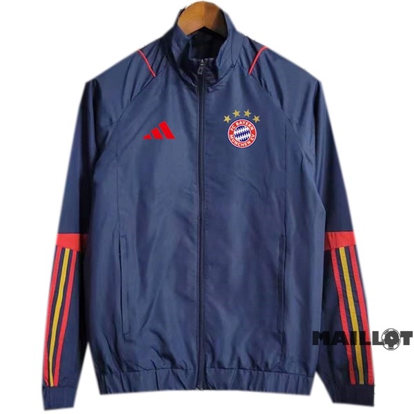 Foot Maillot Pas Cher Coupe Vent Bayern Múnich 2023 2024 Bleu Marine