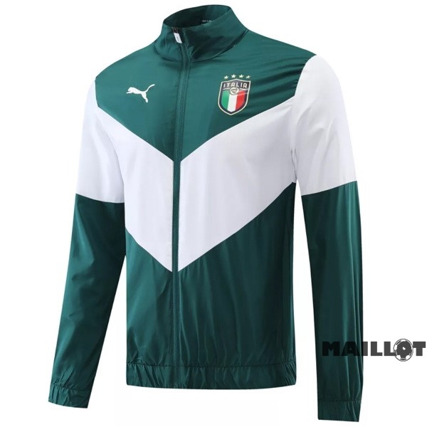 Foot Maillot Pas Cher Coupe Vent Italie 2022 Vert Blanc