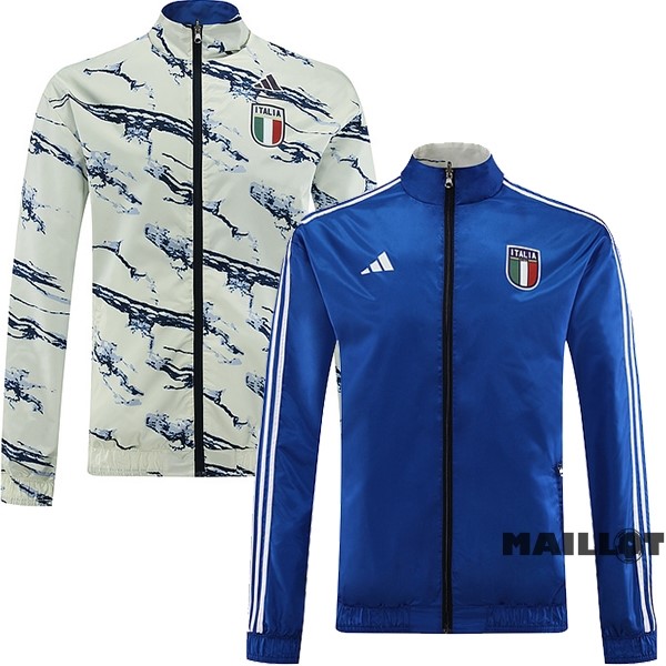 Foot Maillot Pas Cher Coupe Vent Italie 2023 Bleu II Blanc