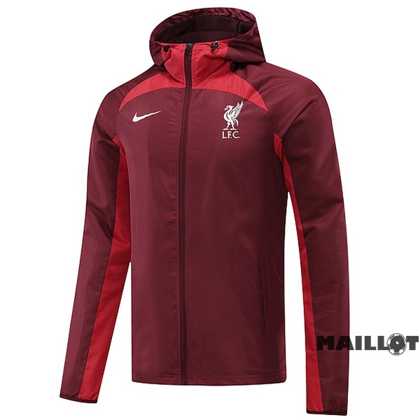 Foot Maillot Pas Cher Coupe Vent Liverpool 2022 2023 Rouge Marine