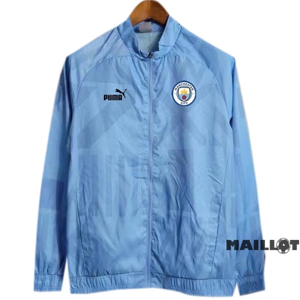 Foot Maillot Pas Cher Coupe Vent Manchester City 2023 2024 Bleu Clair