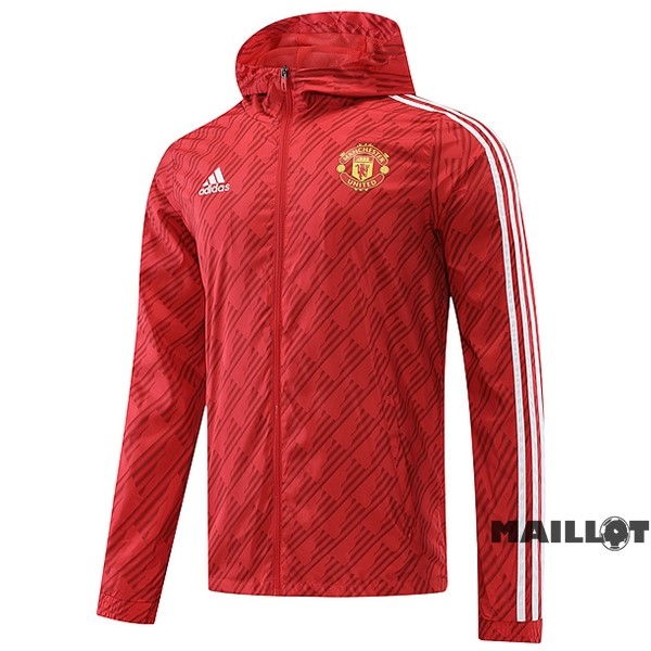 Foot Maillot Pas Cher Coupe Vent Manchester United 2022 2023 Rouge Blanc