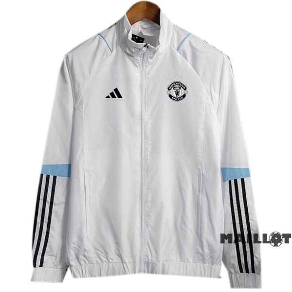 Foot Maillot Pas Cher Coupe Vent Manchester United 2023 2024 Blanc