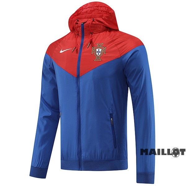 Foot Maillot Pas Cher Coupe Vent Portugal 2022 Rouge Bleu