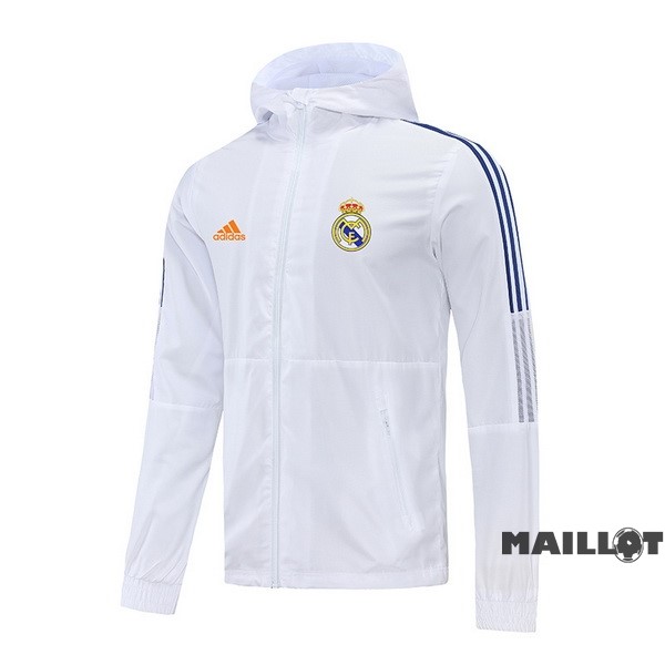 Foot Maillot Pas Cher Coupe Vent Real Madrid 2022 2023 Blanc Bleu