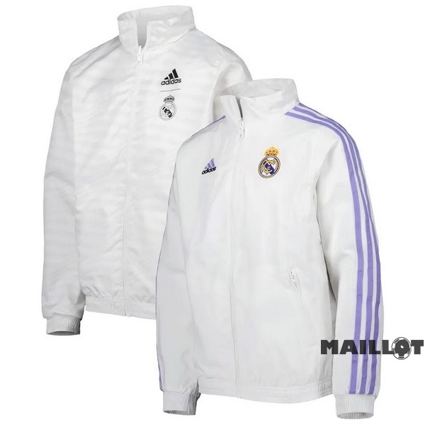 Foot Maillot Pas Cher Coupe Vent Real Madrid 2023 2024 Blanc