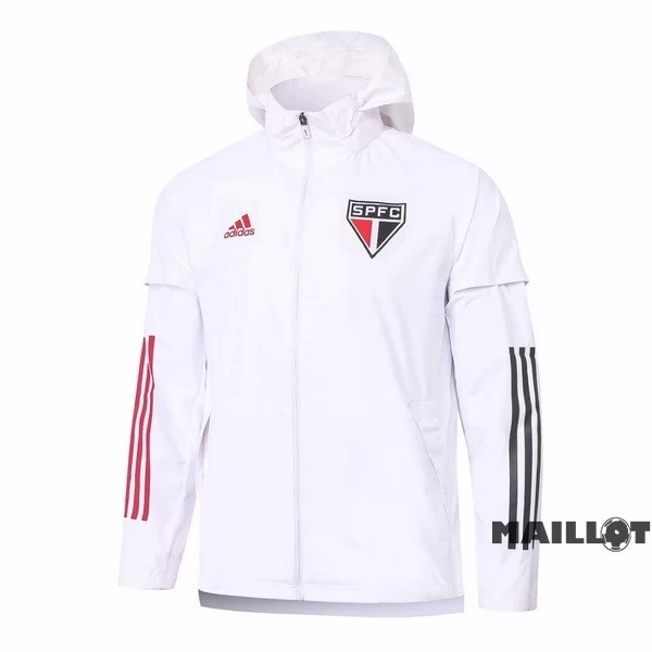 Foot Maillot Pas Cher Coupe Vent São Paulo 2020 2021 Blanc