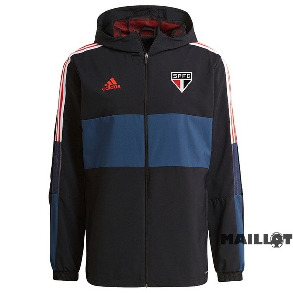 Foot Maillot Pas Cher Coupe Vent São Paulo 2022 2023 Noir Bleu