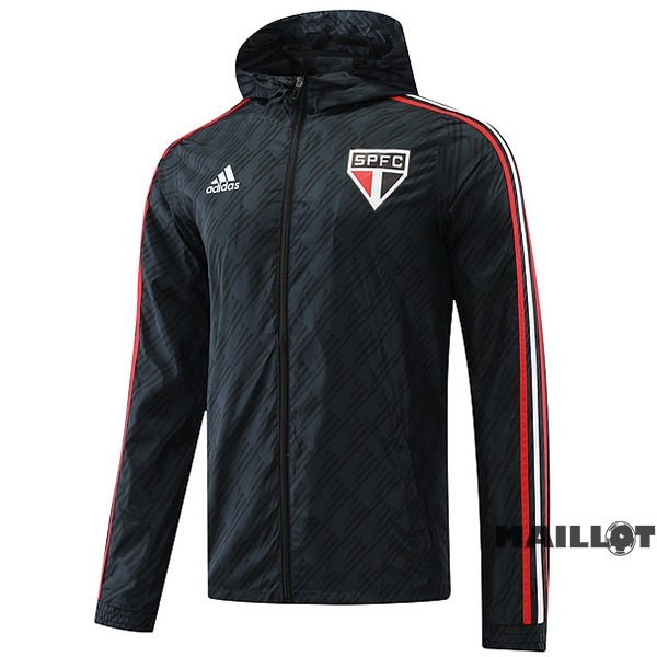 Foot Maillot Pas Cher Coupe Vent São Paulo 2022 2023 Noir Rouge