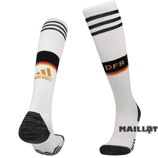 Foot Maillot Pas Cher Domicile Chaussette Enfant Allemagne 2022 Blanc