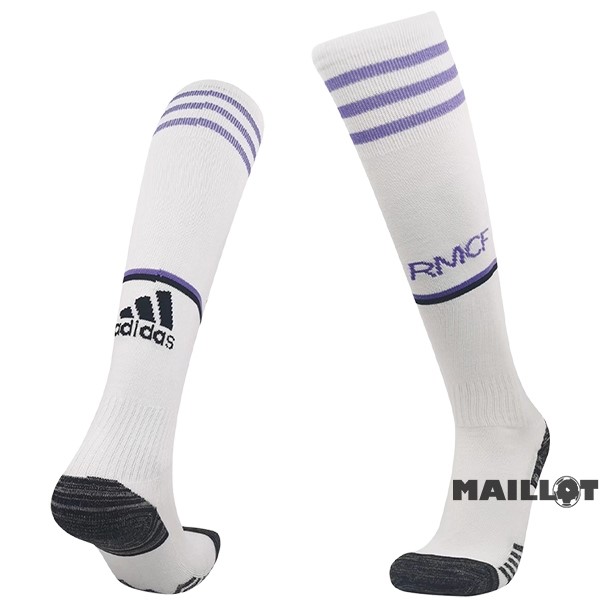 Foot Maillot Pas Cher Domicile Chaussette Real Madrid 2022 2023 Blanc