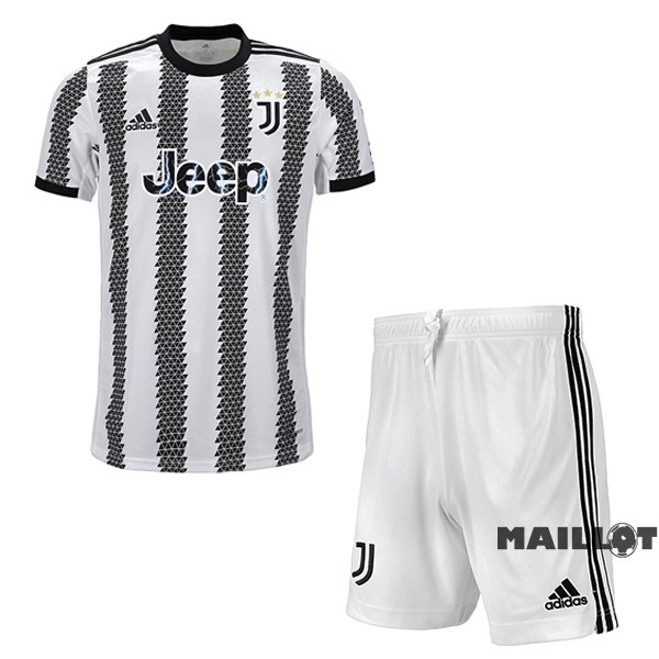 Foot Maillot Pas Cher Domicile Conjunto De Enfant Juventus 2022 2023 Blanc Noir