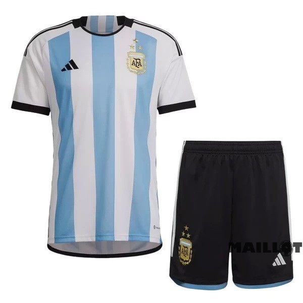 Foot Maillot Pas Cher Domicile Conjunto De Homme Argentine 3 Stars 2022 2023 Bleu Blanc