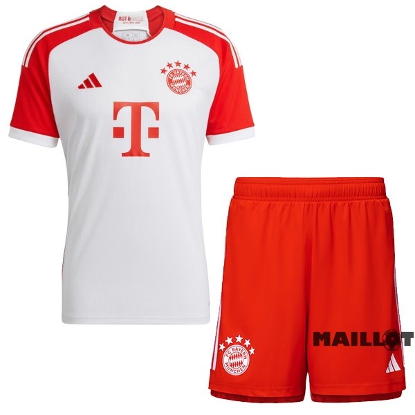 Foot Maillot Pas Cher Domicile Conjunto De Homme Bayern Múnich 2023 2024 Blanc Rouge