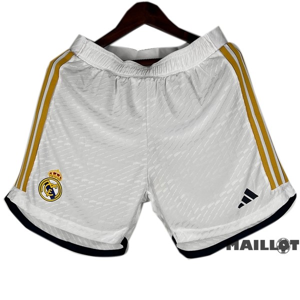Foot Maillot Pas Cher Domicile Joueurs Pantalon Real Madrid 2023 2024 Blanc