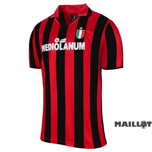 Foot Maillot Pas Cher Domicile Maillot AC Milan Retro 1988 1989 Rouge