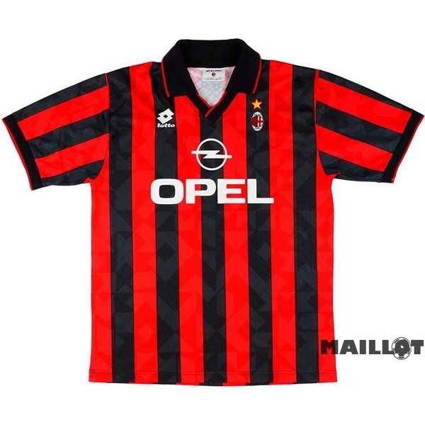 Foot Maillot Pas Cher Domicile Maillot AC Milan Retro 1995 1996 Rouge