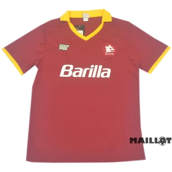 Foot Maillot Pas Cher Domicile Maillot As Roma Retro 1989 1990 Rouge