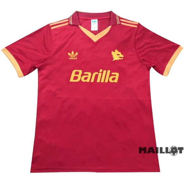 Foot Maillot Pas Cher Domicile Maillot As Roma Retro 1992 1994 Rouge