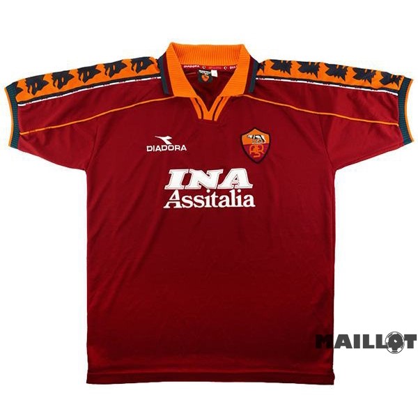 Foot Maillot Pas Cher Domicile Maillot As Roma Retro 1998 1999 Rouge