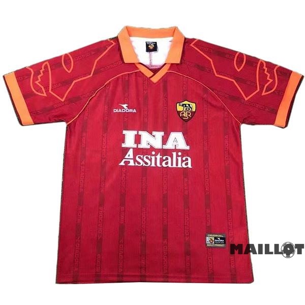 Foot Maillot Pas Cher Domicile Maillot As Roma Retro 1999 2000 Rouge
