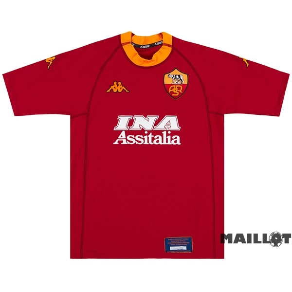 Foot Maillot Pas Cher Domicile Maillot As Roma Retro 2000 2001 Rouge