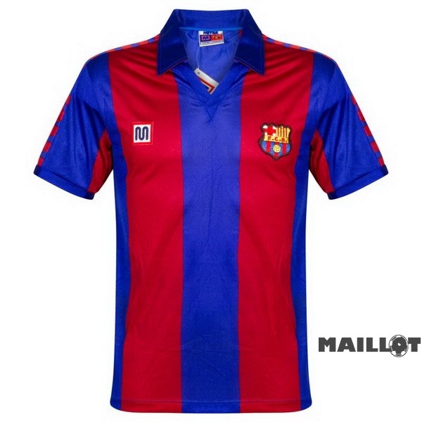 Foot Maillot Pas Cher Domicile Maillot Barcelona Retro 1982 1984 Bleu Rouge