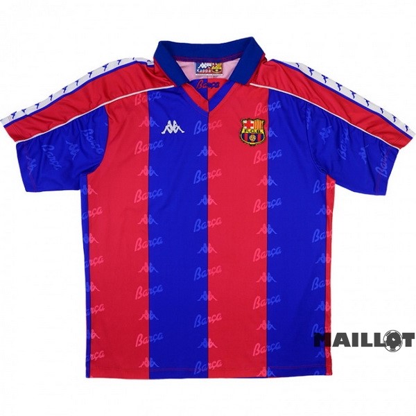 Foot Maillot Pas Cher Domicile Maillot Barcelona Retro 1992 1995 Bleu Rouge