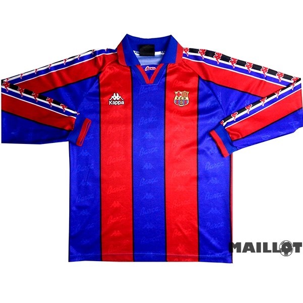 Foot Maillot Pas Cher Domicile Maillot Barcelona Retro 1996 1997 Bleu Rouge