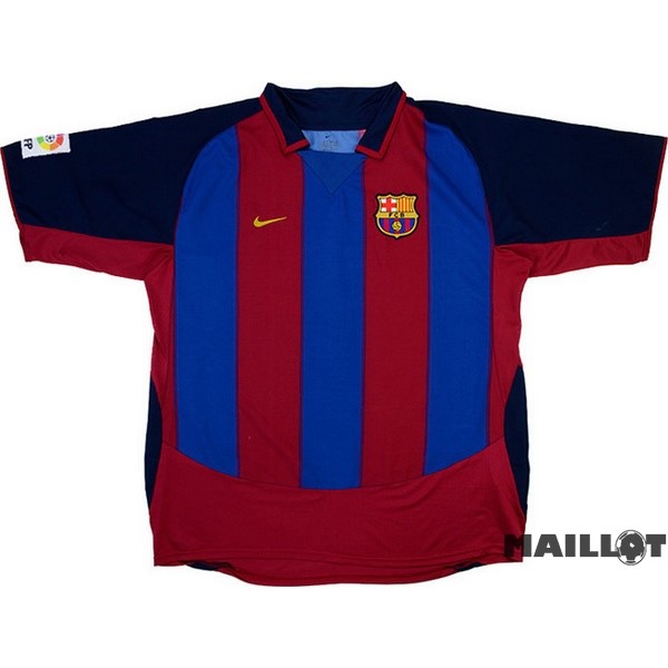 Foot Maillot Pas Cher Domicile Maillot Barcelona Retro 2003 2004 Bleu Rouge