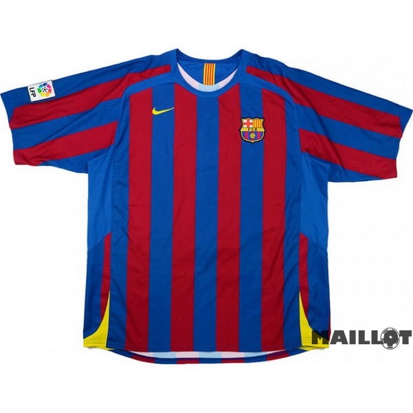 Foot Maillot Pas Cher Domicile Maillot Barcelona Retro 2005 2006 Bleu Rouge