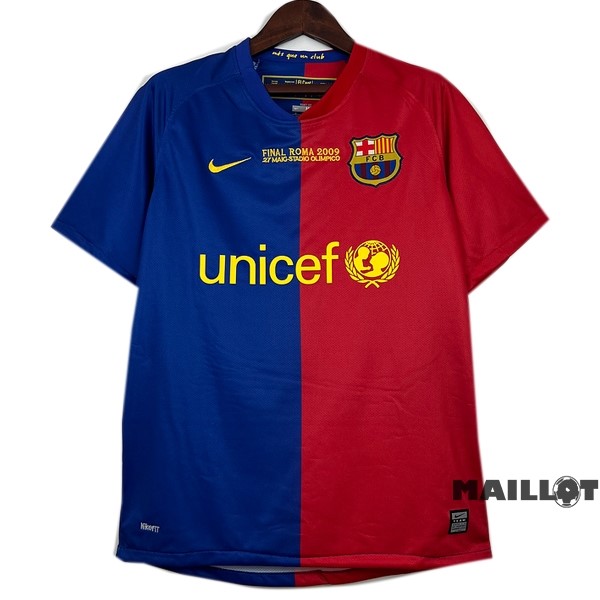 Foot Maillot Pas Cher Domicile Maillot Barcelona Retro 2008 2009 Bleu Rouge