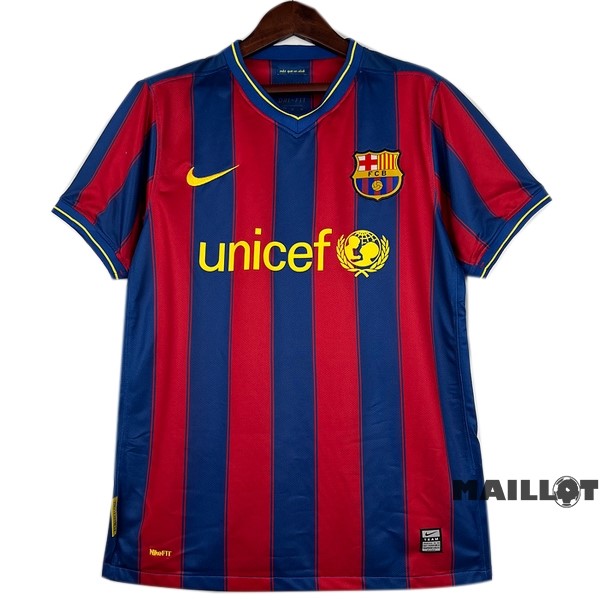 Foot Maillot Pas Cher Domicile Maillot Barcelona Retro 2009 2010 Bleu Rouge