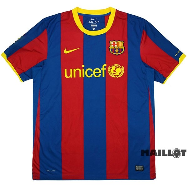 Foot Maillot Pas Cher Domicile Maillot Barcelona Retro 2010 2011 Bleu Rouge