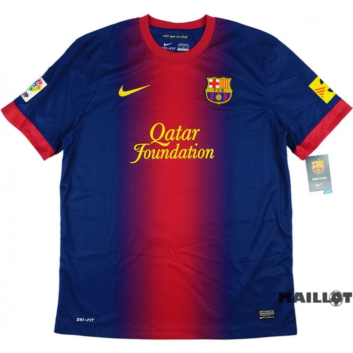 Foot Maillot Pas Cher Domicile Maillot Barcelona Retro 2012 2013 Bleu Rouge