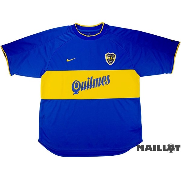 Foot Maillot Pas Cher Domicile Maillot Boca Juniors Retro 2000 2001 Bleu