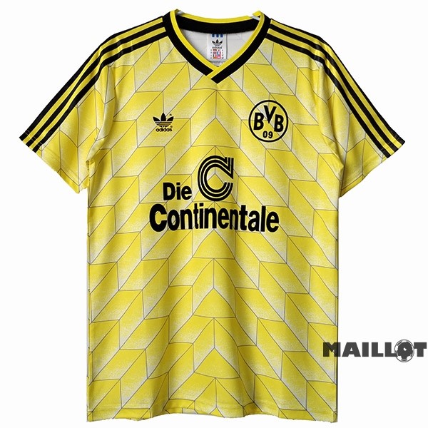 Foot Maillot Pas Cher Domicile Maillot Borussia Dortmund Retro 1988 Jaune