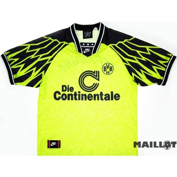 Foot Maillot Pas Cher Domicile Maillot Borussia Dortmund Retro 1994 1995 Jaune
