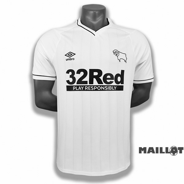 Foot Maillot Pas Cher Domicile Maillot Derby County Retro 2020 2021 Blanc