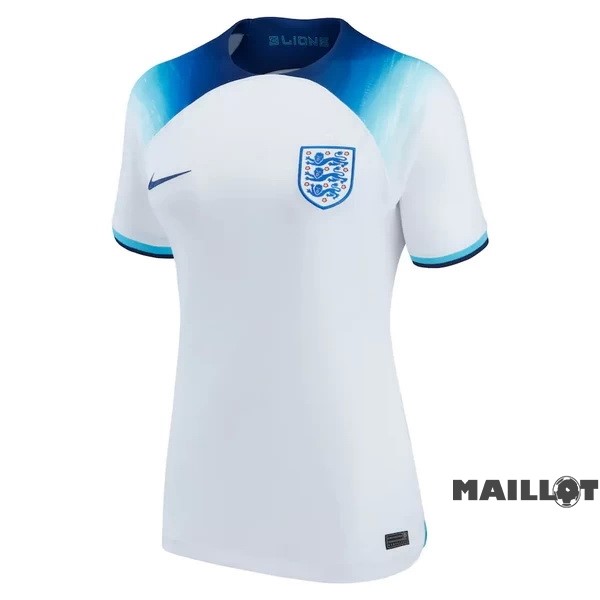 Foot Maillot Pas Cher Domicile Maillot Femme Angleterre 2022 Blanc Bleu