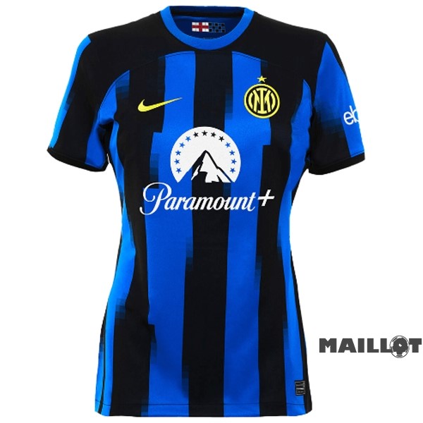 Foot Maillot Pas Cher Domicile Maillot Femme Inter de Milán 2023 2024 Bleu