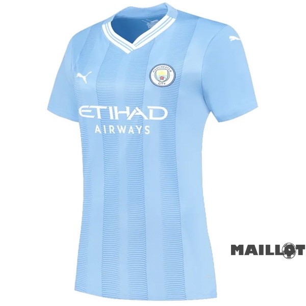 Foot Maillot Pas Cher Domicile Maillot Femme Manchester City 2023 2024 Bleu