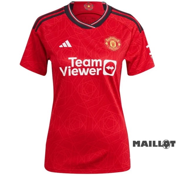 Foot Maillot Pas Cher Domicile Maillot Femme Manchester United 2023 2024 Rouge