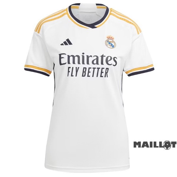 Foot Maillot Pas Cher Domicile Maillot Femme Real Madrid 2023 2024 Blanc