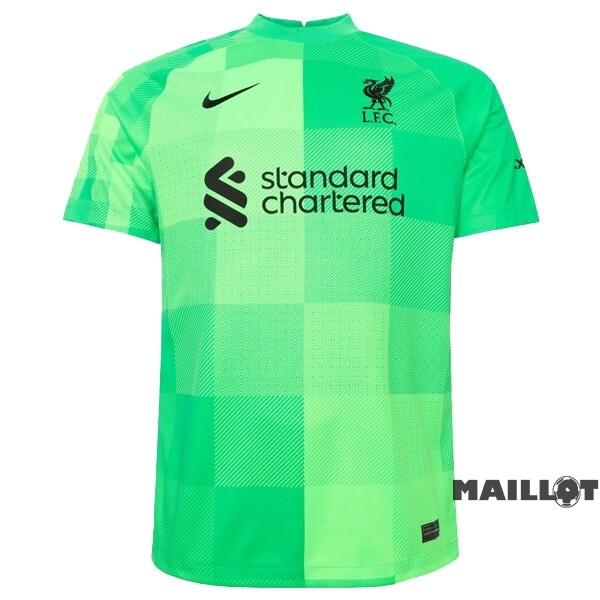 Foot Maillot Pas Cher Domicile Maillot Gardien Liverpool 2021 2022 Vert