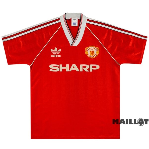 Foot Maillot Pas Cher Domicile Maillot Manchester United Retro 1988 1990 Rouge