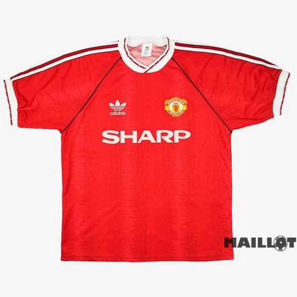 Foot Maillot Pas Cher Domicile Maillot Manchester United Retro 1990 1992 Rouge