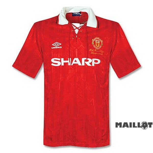 Foot Maillot Pas Cher Domicile Maillot Manchester United Retro 1992 1993 Rouge