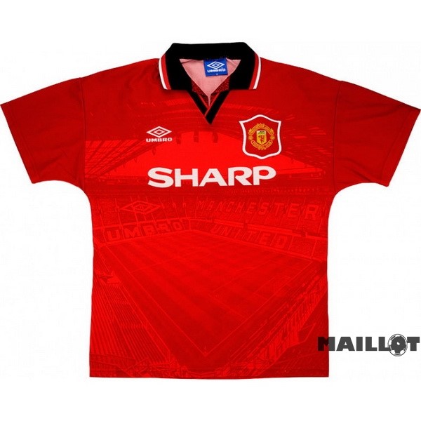 Foot Maillot Pas Cher Domicile Maillot Manchester United Retro 1994 1996 Rouge